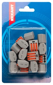 Клемма REXANT пружинная 3 провода 4 кв.мм 20 шт