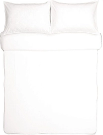 Комплект постельного белья Seta cатин двуспальный белый 