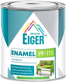 Эмаль Eiger ПФ-115 черная 2,7 кг