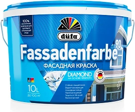 Краска фасадная dufa FASSADENFARBE RD90 матовая защитная база 1 10 л