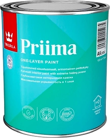Краска интерьерная Tikkurila Priima глубокоматовая гладкая база AK 0,9 л