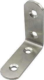 Уголок крепежный равносторонний kur Tech-KREP 50х17х2 мм серебряный