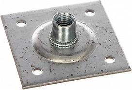 Пластина с гайкой 60x60 мм М10