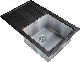 Мойка кухонная FLORTEK Танго, антрацит