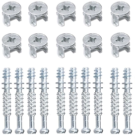 Набор №1 для стяжки фасада для ДСП 16мм (белый цинк 10 шт)