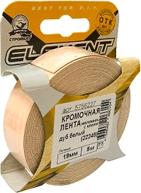 Кромочная лента для ЛДСП Element меламин 19x5000 мм дуб белый