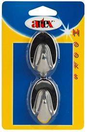 Крючки самоклеющиеся ARTEX 2 шт хром