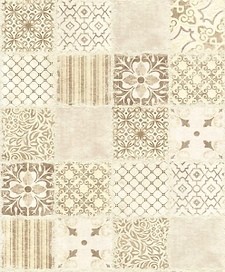 Виниловые обои Гомельобои Майолика 61 бежевые 0,53х10,05 м