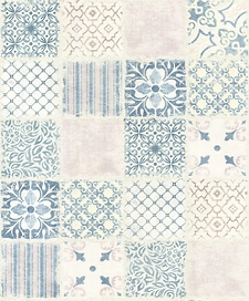 Виниловые обои Гомельобои Майолика 81 голубые 0,53х10,05 м