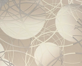 Виниловые обои Elysium Круги 93514 бежевые 0,53х10 м