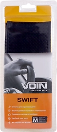 Оплетка на руль VOIN SWIFT со шнуровкой, экокожа М черный