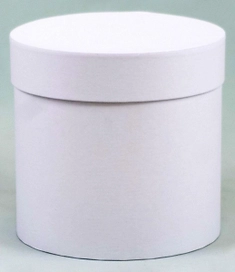 Подарочная коробка круглая белая 15х15 см
