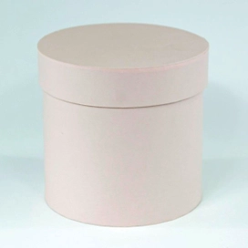 Подарочная коробка круглая бежевая 15х15 см