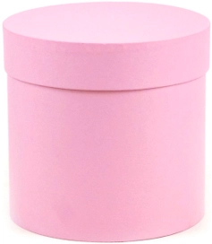 Подарочная коробка круглая розовая 15х15 см
