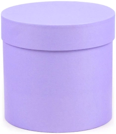 Подарочная коробка круглая сиреневая 15х15 см
