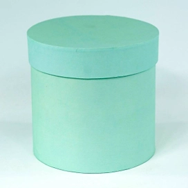 Подарочная коробка круглая мятная 15х15 см