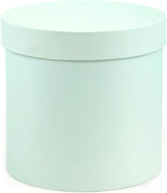 Подарочная коробка круглая мятная 20х20 см