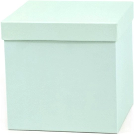 Подарочная коробка квадратная мятная 16х16 см