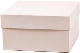 Подарочная коробка квадратная бежевая 17,5х10 см