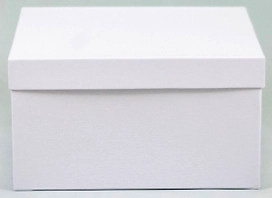 Подарочная коробка квадратная белая 22х12 см
