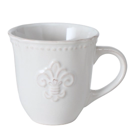 Кружка фарфоровая Monaco красно-белая 380 мл