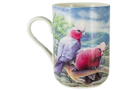 Кружка фарфоровая розовый какаду 300 мл 10,5х10,5 см