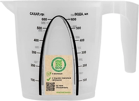 Кувшин мерный Plast Team STOCKHOLM 0,6л натуральный