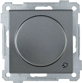 Розетка IEK BOLERO РС16-1-0-Б антрацит