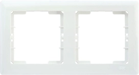Рамка IEK BOLERO РГ-2-ББ 2 поста белый