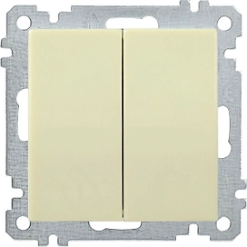 Выключатель IEK BOLERO ВС10-2-0-Б 2 клавиши кремовый