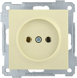 Розетка IEK BOLERO РС10-1-0-Б кремовый 