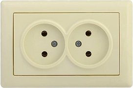 Розетка IEK BOLERO РС20-1-0-БК кремовый