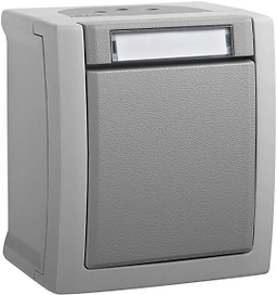 Выключатель Panasonic Pacific 1кл. IP54 серый матовый WPTC40012GR-RU