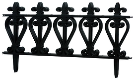 Ограждение садовое черное 3 шт 60,5х32,5 см