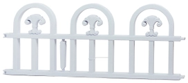Ограждение садовое белое 3 шт 60,5х32 см