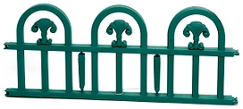 Ограждение садовое зеленое 3 шт 60,5х32 см