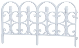 Ограждение садовое белое 3 шт 68,5х38,5