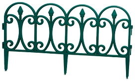 Ограждение садовое зеленое 3 шт 60,5х33 см