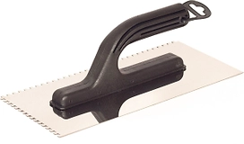 Кельма зубчатая ИНТЕК 130х270 мм зуб 4х4 мм