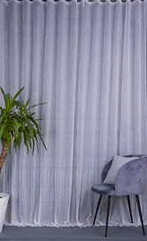 Штора тюлевая MIAMOZA белая 03