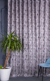 Штора портьерная MIAMOZA серая 02