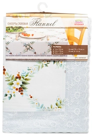 Скатерть MEIWA F-290WH/GR белая ПВХ 122х152 см