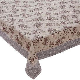 Скатерть MEIWA F-198 коричневая ПВХ 132х178 см