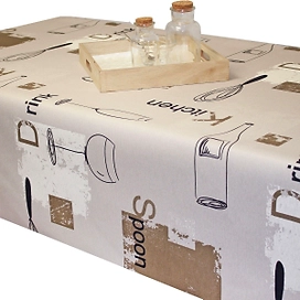 Клеенка Protec Textil Alicante бон апети бежевая 140 см