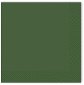 Салфетки бумажные зеленый 2 слоя 33х33 см