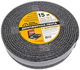 Кромочная демпферная лента Wandmaster 100x15000x100 мм серая