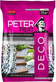 Мраморная крошка Peter Peat Deco 5-10 мм светло-серая 15 кг