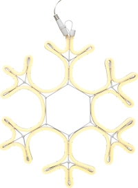 Снежинка неоновая 288 LED теплый белый 36 см