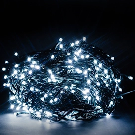 Гирлянда нить 400 LED холодный белый 29,9 м