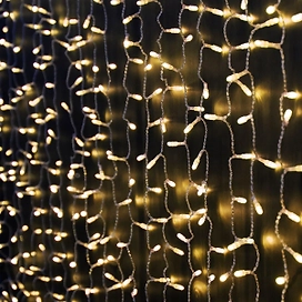 Гирлянда занавес SH LIGHTS 500 LED теплый белый 2,5х1,5 м